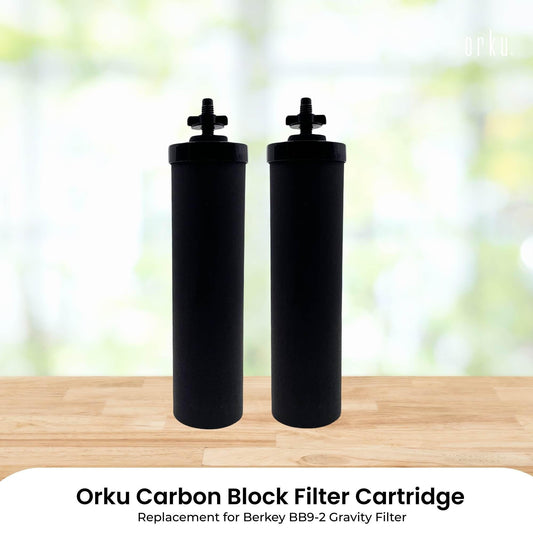 Orku Carbon Block Filter Cartridge - Replacement for Berkey BB9-2 Gravity Filter.