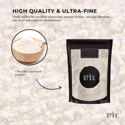 Orku 400g Xanthan Gum Thickener Pure Fine Powder 200 Mesh FCC E415 Food Additive.