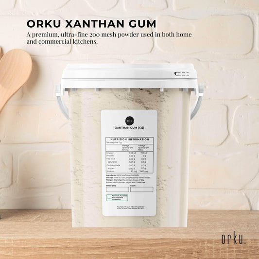 Orku 600g Xanthan Gum Thickener Pure Powder 200 Mesh FCC E415 Food Additive TUB.