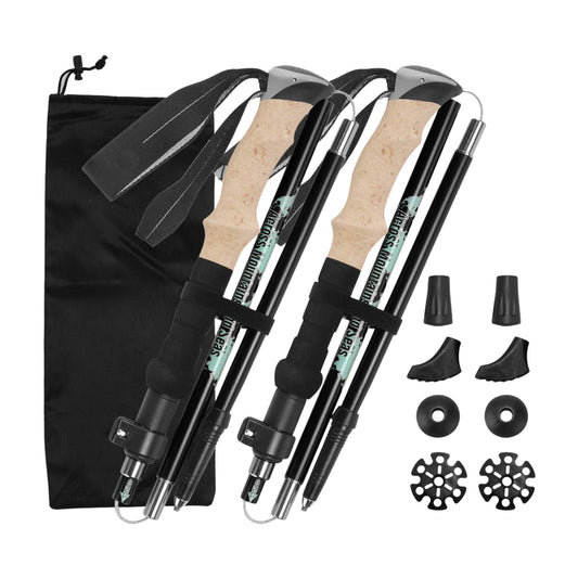 Social Hike Trekking Poles Set of 2 Adjustable Lightweight Hiking Walking Sticks.