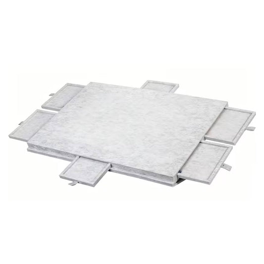 Social Hike Puzzle Board 1000 pcs - Felt Tilting Portable Cover + Drawers Silver.