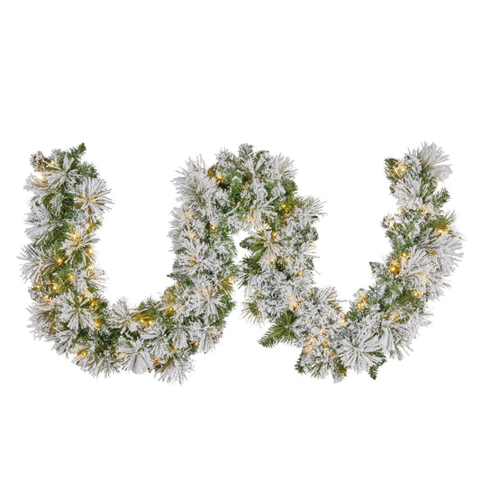 Christabelle 274cm Majestic Snow Prelit Christmas Garland