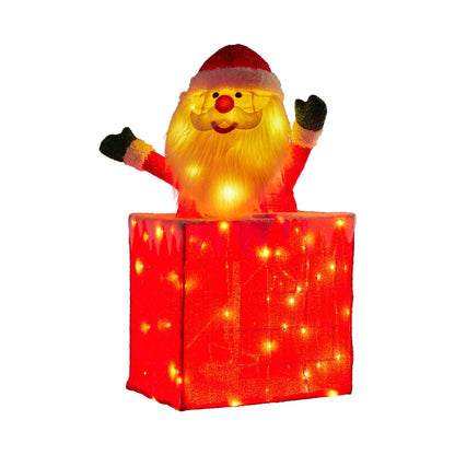 Christabelle 76cm Animated Santa In Chimney Christmas Tree Led Lights Ornament