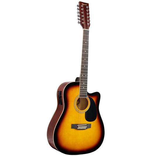 Karrera Acoustic Guitar 12-String with EQ - Sunburst.