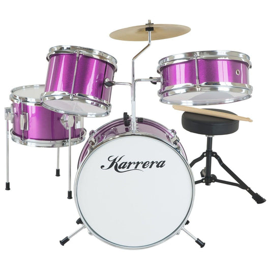 Karrera Childrens 4pc Drum Kit - Purple.