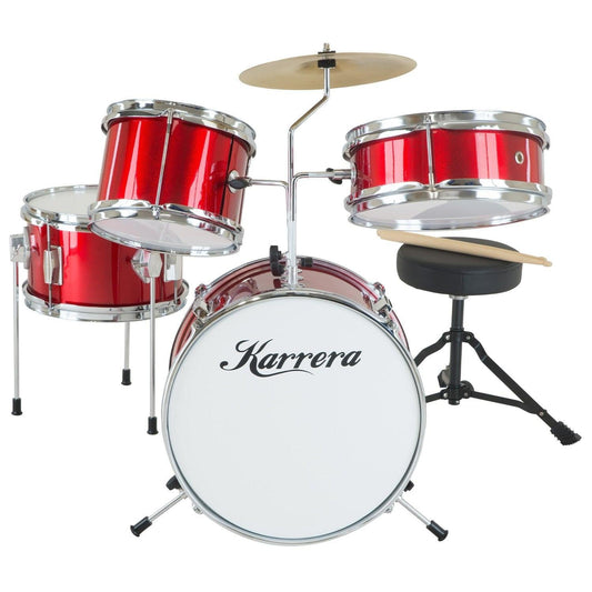 Karrera Children's 4pc Drum Kit - Red.