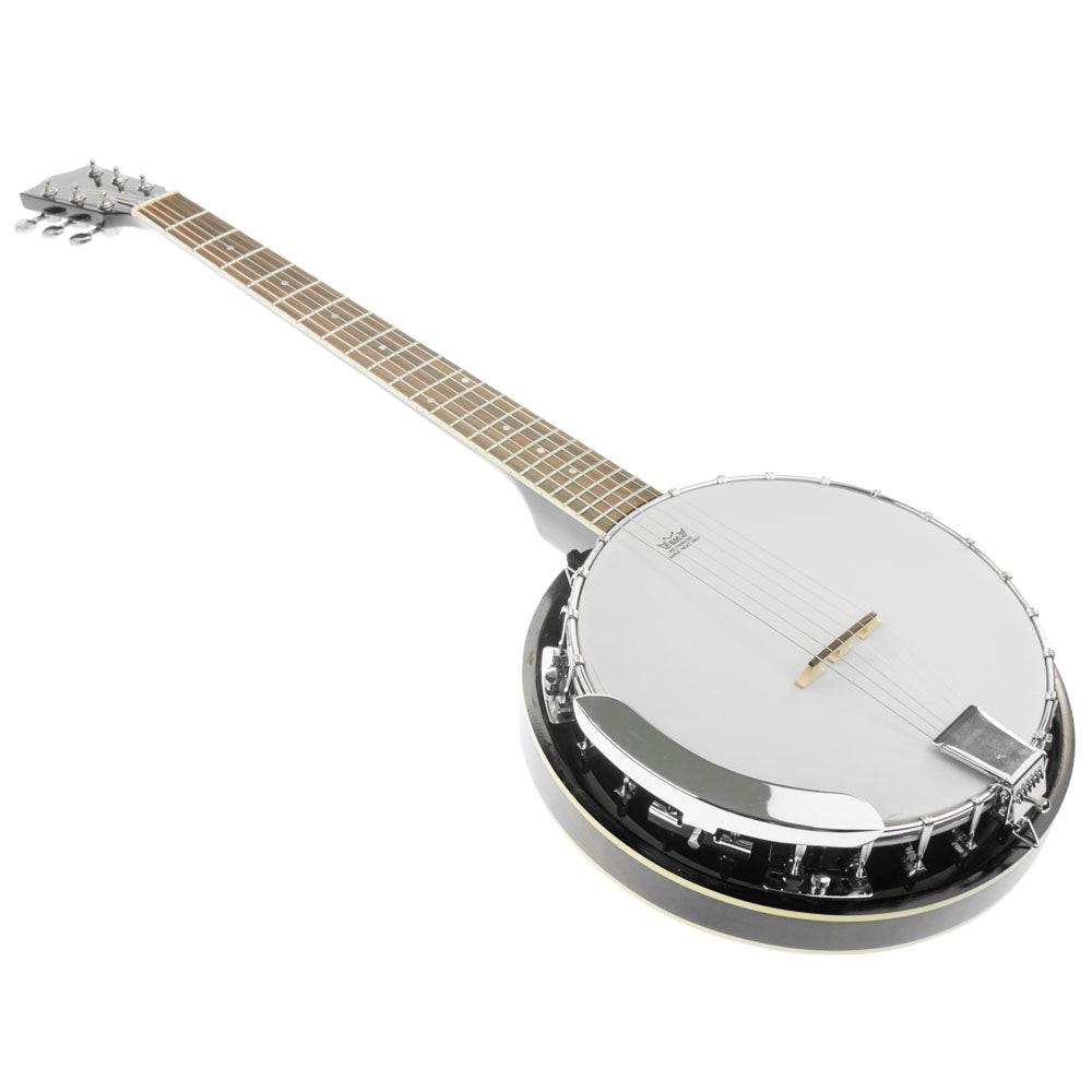 Karrera 6 String Resonator Banjo -  Black.