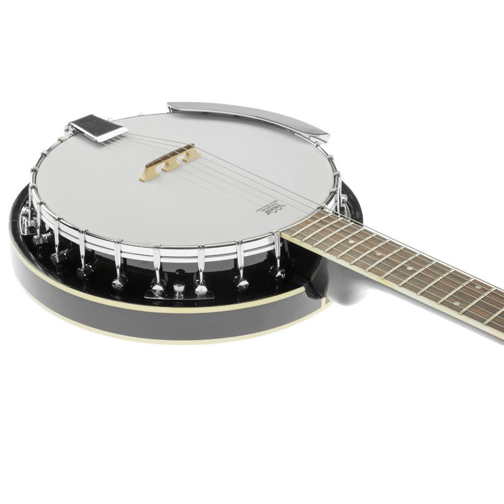 Karrera 6 String Resonator Banjo -  Black.