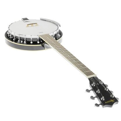 Karrera 6 String Resonator Banjo -  Black.