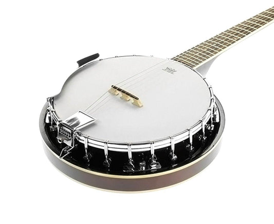 Karrera 6 String Resonator Banjo -  Brown.