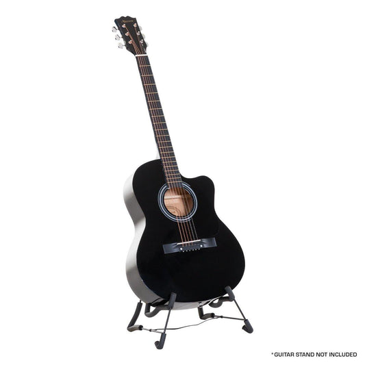 Karrera Acoustic Cutaway 40in Guitar - Black.