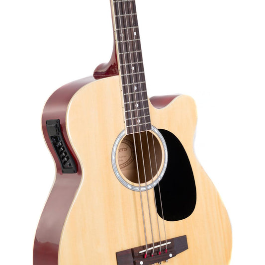 Karrera 43in Acoustic Bass Guitar with electric pickup   - Natural.