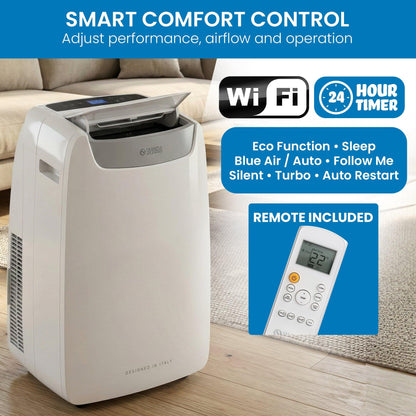 Olimpia Splendid 3.5kW Portable Air Conditioner with Wifi & Remote AIRPRO14HP.