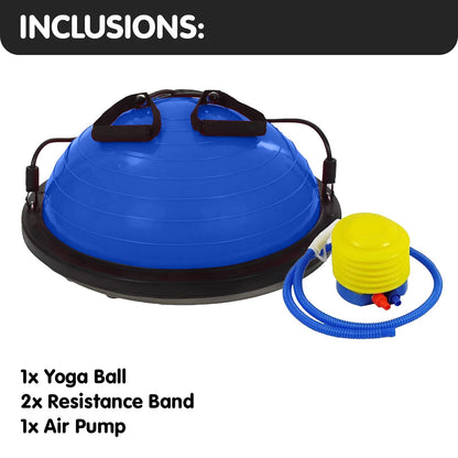 Powertrain Fitness Yoga Ball Home Gym Workout Balance Trainer Blue.