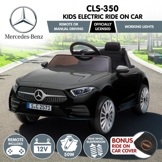 Kahuna Mercedes Benz CLS 350 Kids Electric Ride On Car with Remote Control - Black.