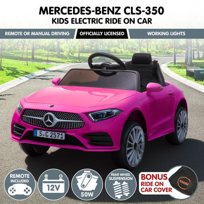 Kahuna Mercedes Benz CLS 350 Kids Electric Ride On Car with Remote Control - Pink.