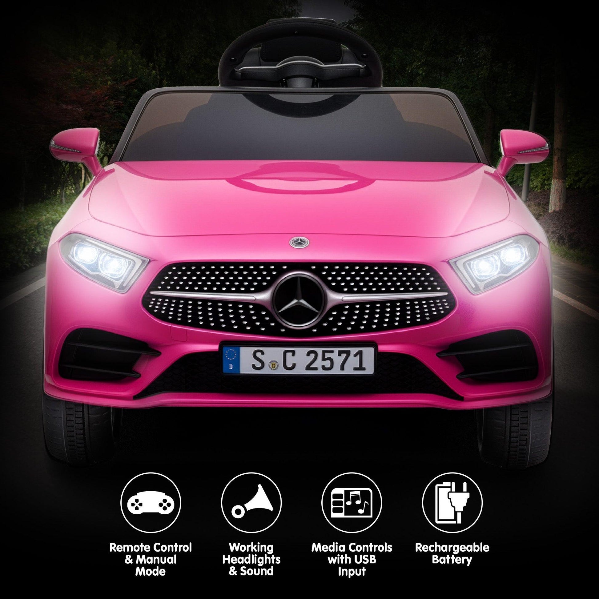Kahuna Mercedes Benz CLS 350 Kids Electric Ride On Car with Remote Control - Pink.
