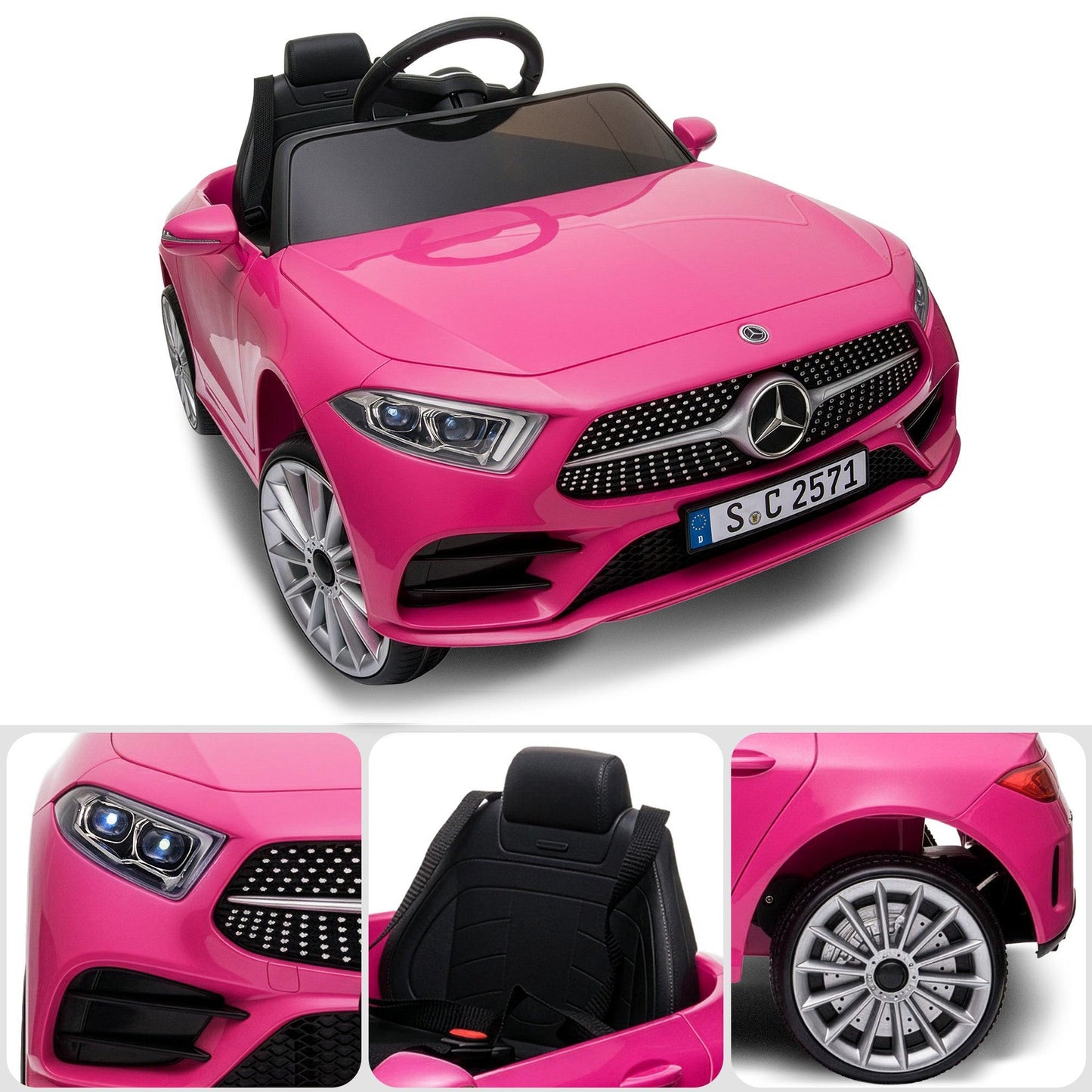 Kahuna Mercedes Benz CLS 350 Kids Electric Ride On Car with Remote Control - Pink.