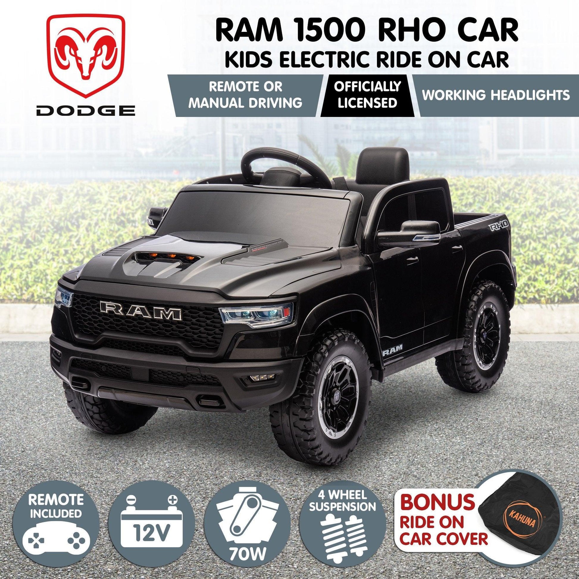 Kahuna Ram 1500 RHO Kids Electric Ride On Car with Remote Control.
