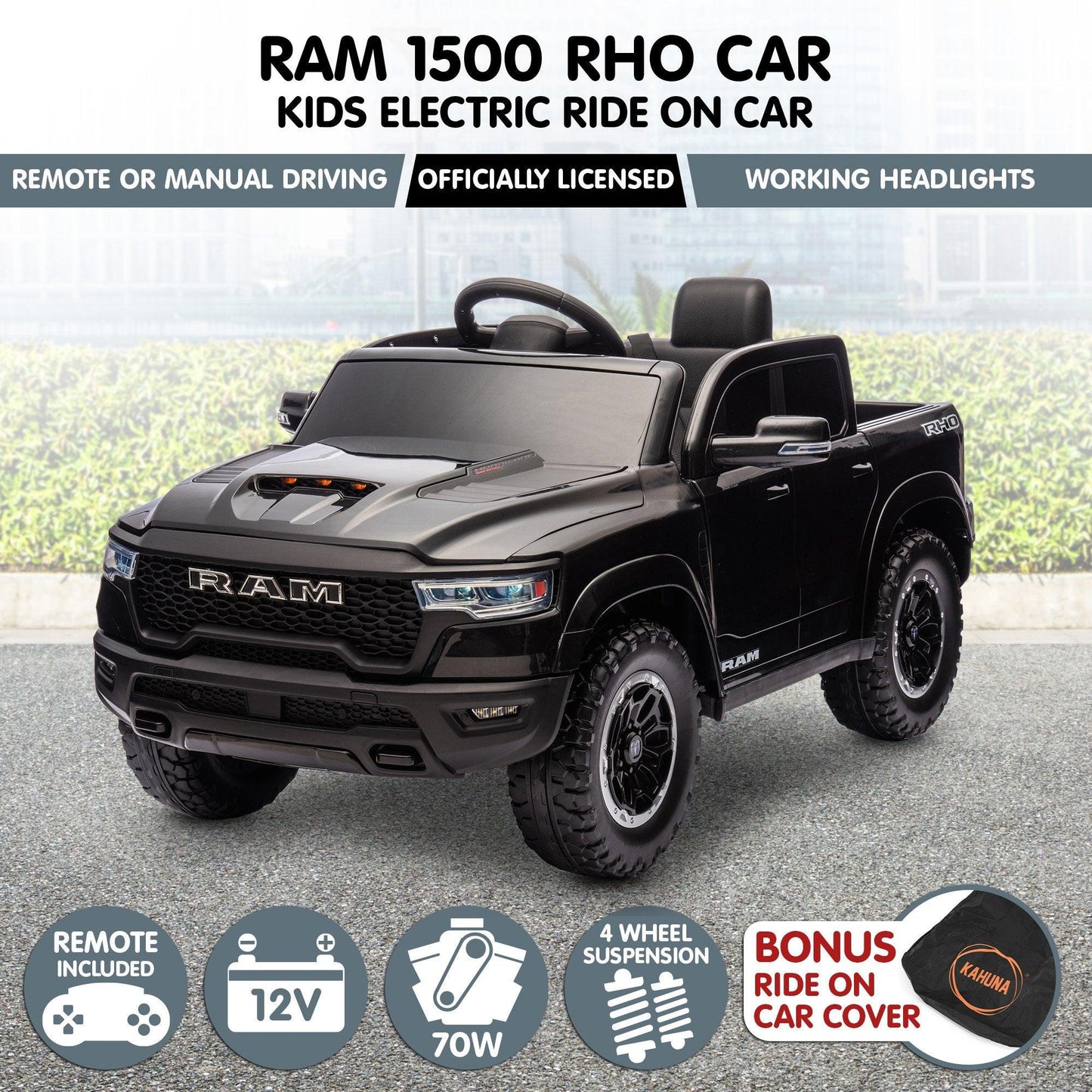 Kahuna Ram 1500 RHO Kids Electric Ride On Car with Remote Control.