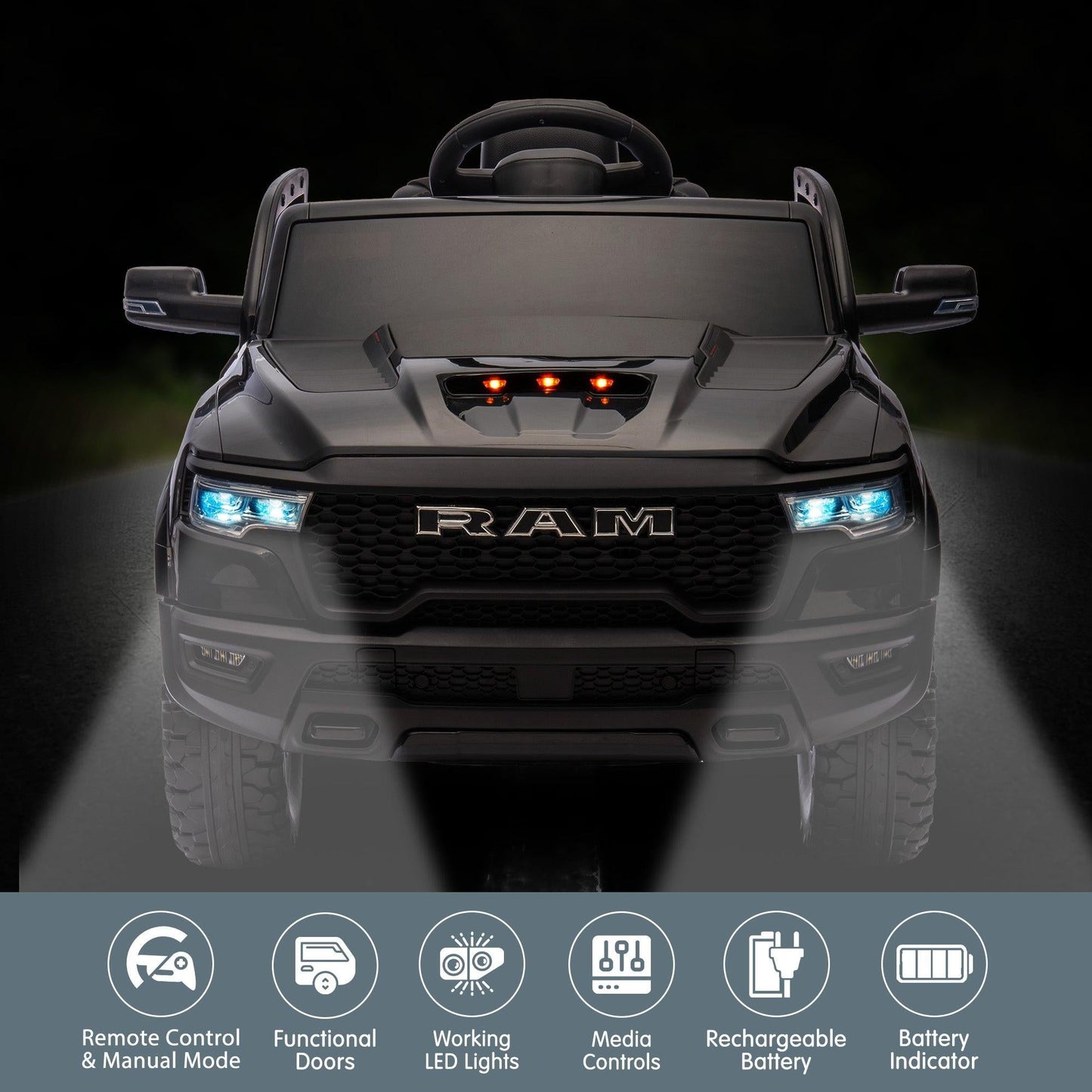Kahuna Ram 1500 RHO Kids Electric Ride On Car with Remote Control.