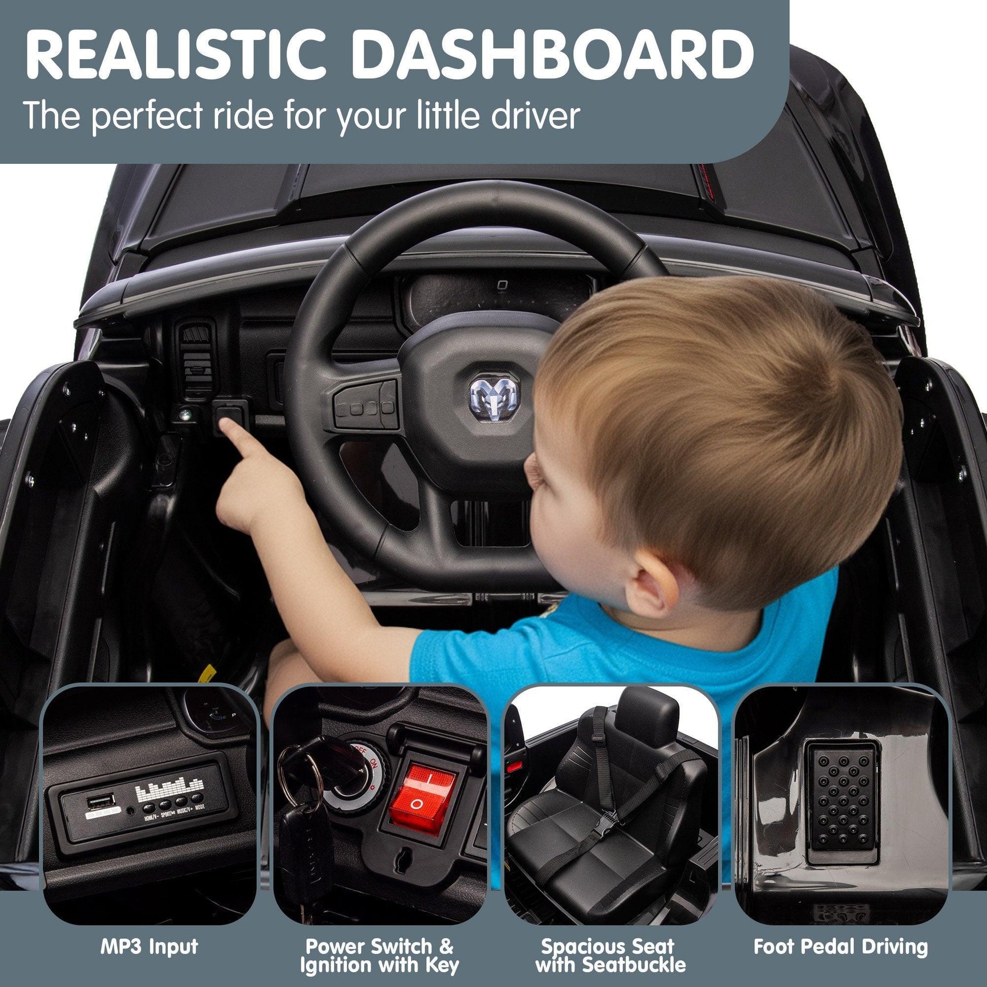 Kahuna Ram 1500 RHO Kids Electric Ride On Car with Remote Control.