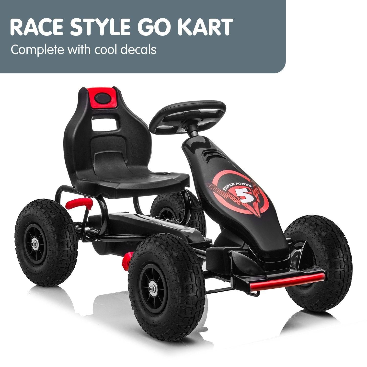 Kahuna G18 Kids Ride On Pedal Powered Go Kart Racing Style - Red.