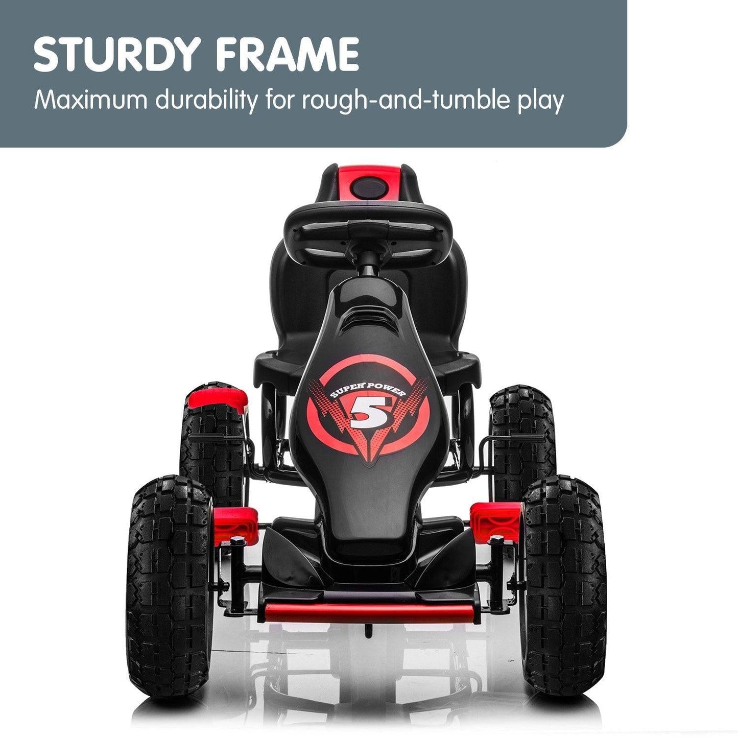 Kahuna G18 Kids Ride On Pedal Powered Go Kart Racing Style - Red.