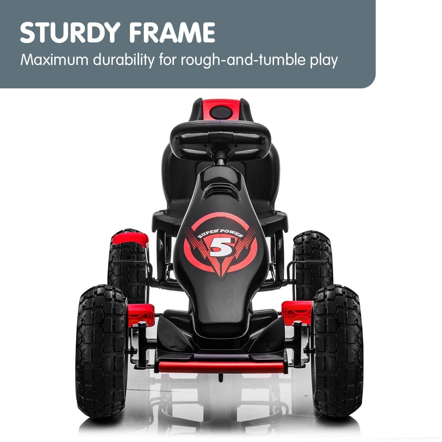 Kahuna G18 Kids Ride On Pedal Powered Go Kart Racing Style - Red.