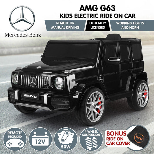 Kahuna Mercedes Benz AMG Licensed G63 Kids Electric Ride On Car Remote Control Dual 25W Motors Music Player LED Lights.