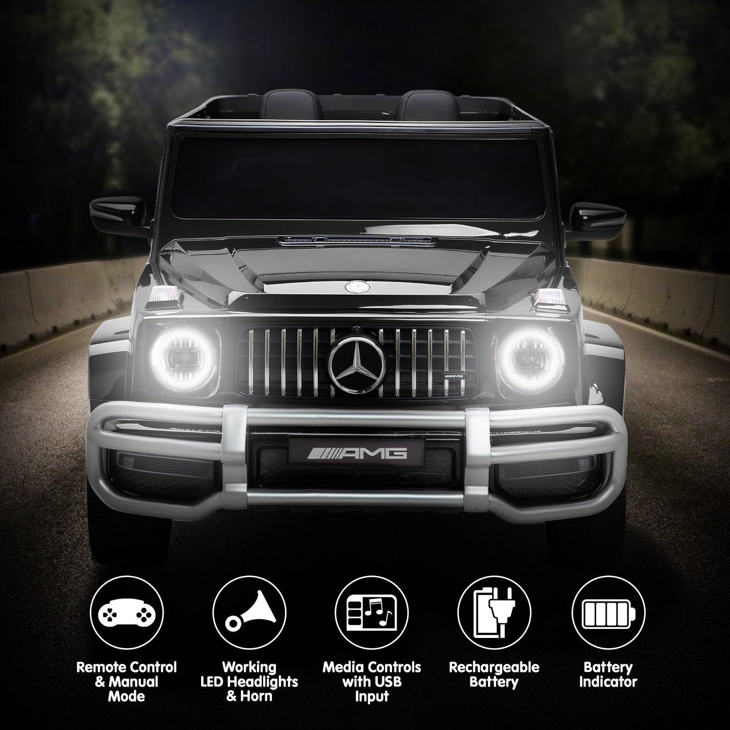 Kahuna Mercedes Benz AMG G63 Kids Electric Two Seater Ride On Car with Remote Control.