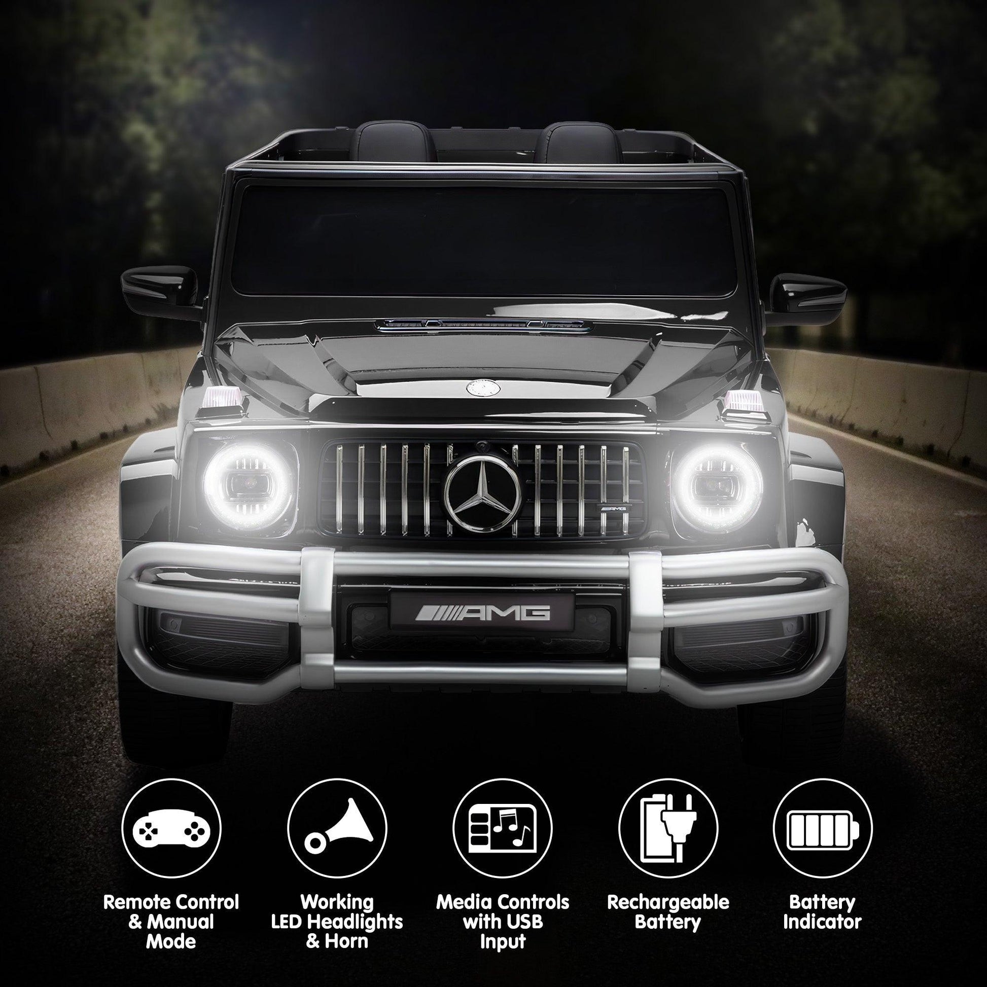 Kahuna Mercedes Benz AMG G63 Kids Electric Two Seater Ride On Car with Remote Control.