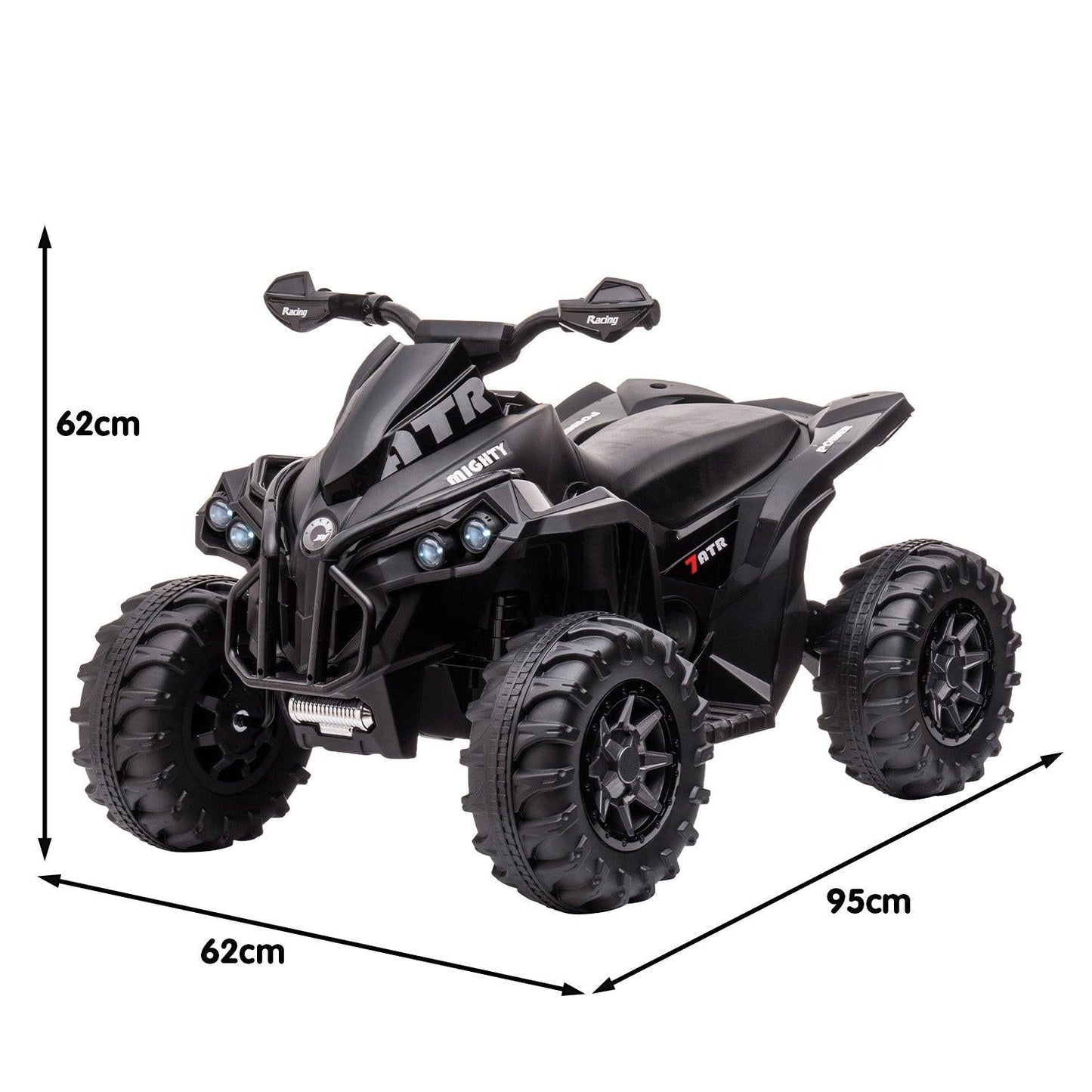 Kahuna GTS99 Kids Electric Ride On Quad Bike Toy ATV 50W - Black.