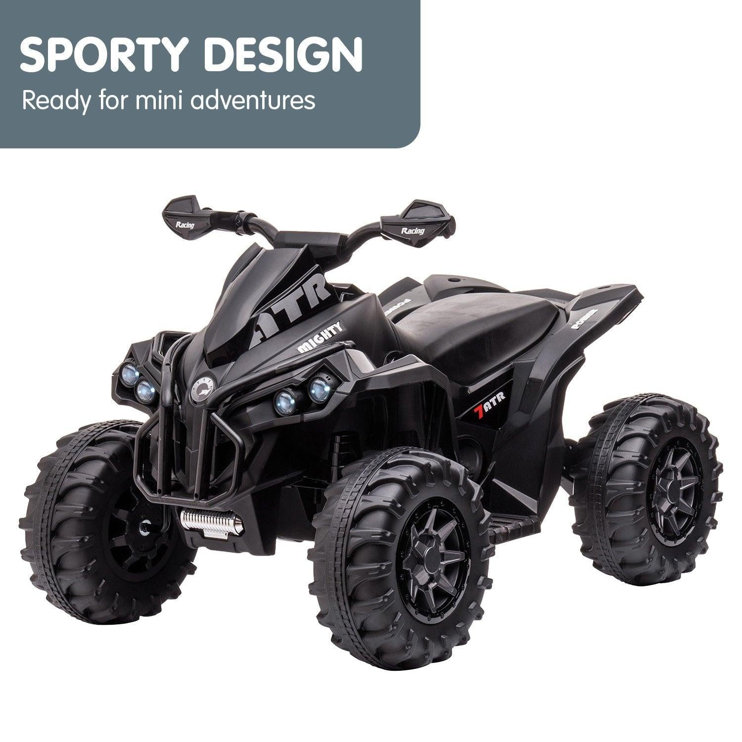 Kahuna GTS99 Kids Electric Ride On Quad Bike Toy ATV 50W - Black.