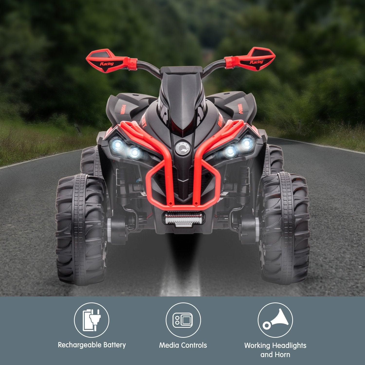 Kahuna GTS99 Kids Electric Ride On Quad Bike Toy ATV 50W - Red.