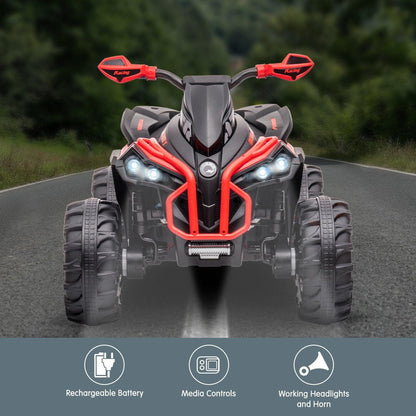 Kahuna GTS99 Kids Electric Ride On Quad Bike Toy ATV 50W - Red.