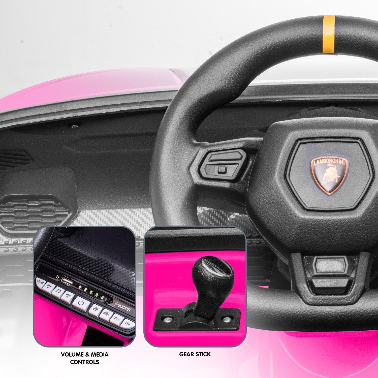Kahuna Lamborghini Performante Kids Electric Ride On Car Remote Control by Kahuna - Pink.