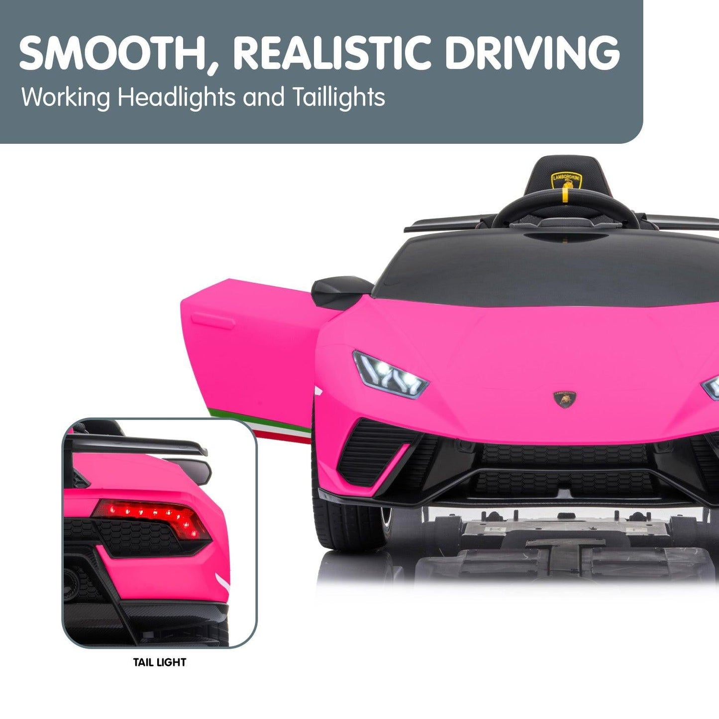 Kahuna Lamborghini Performante Kids Electric Ride On Car Remote Control by Kahuna - Pink.