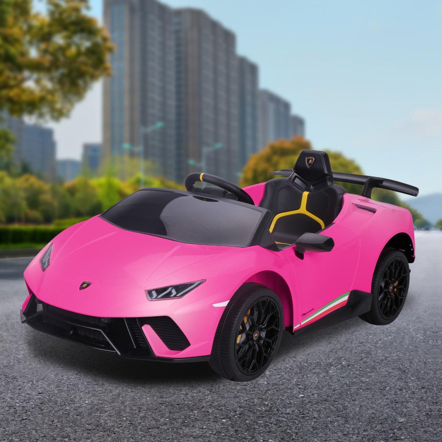 Kahuna Lamborghini Performante Kids Electric Ride On Car Remote Control by Kahuna - Pink.