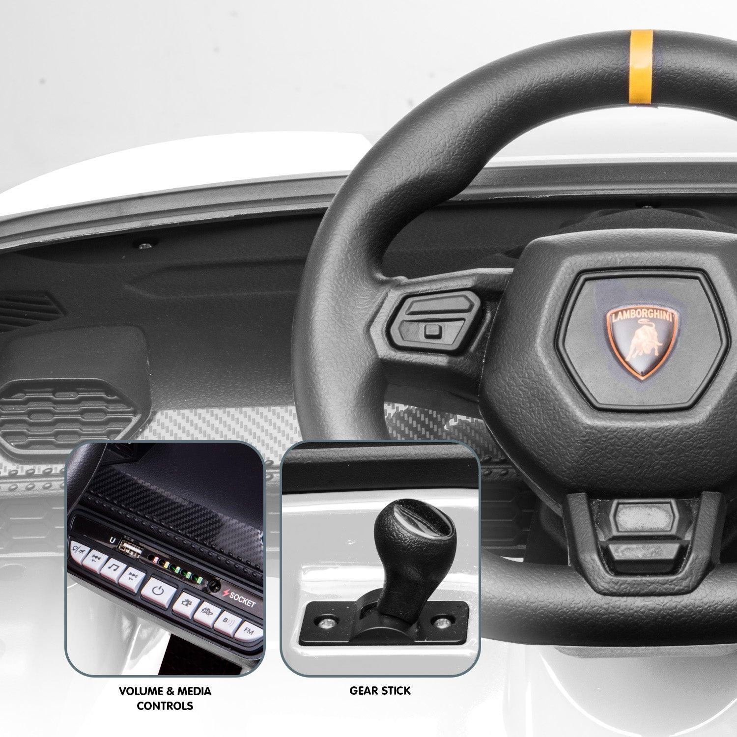 Kahuna Lamborghini Performante Kids Electric Ride On Car Remote Control by Kahuna - White.