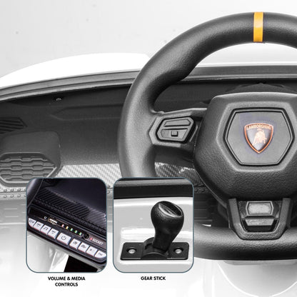 Kahuna Lamborghini Performante Kids Electric Ride On Car Remote Control by Kahuna - White.
