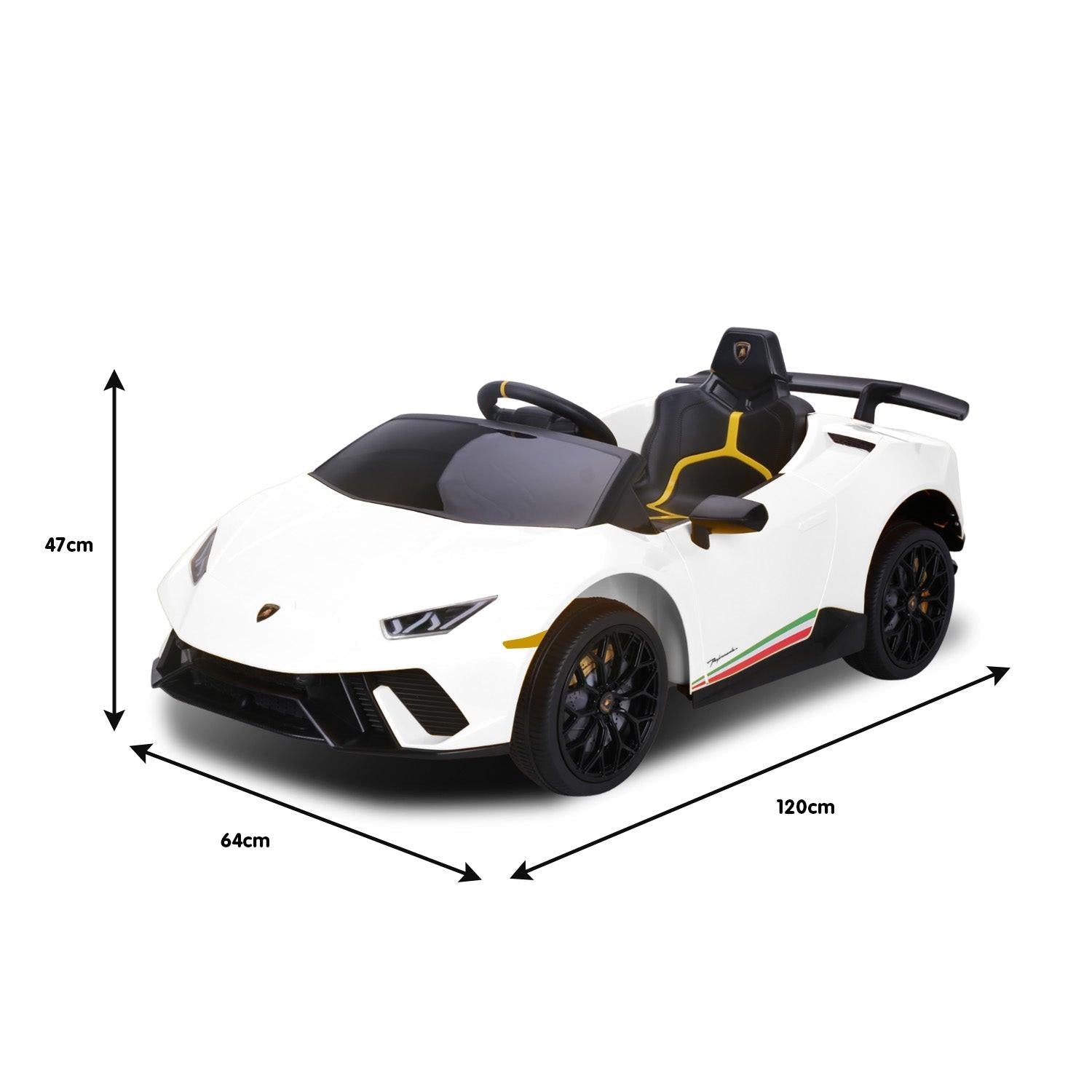 Kahuna Lamborghini Performante Kids Electric Ride On Car Remote Control by Kahuna - White.