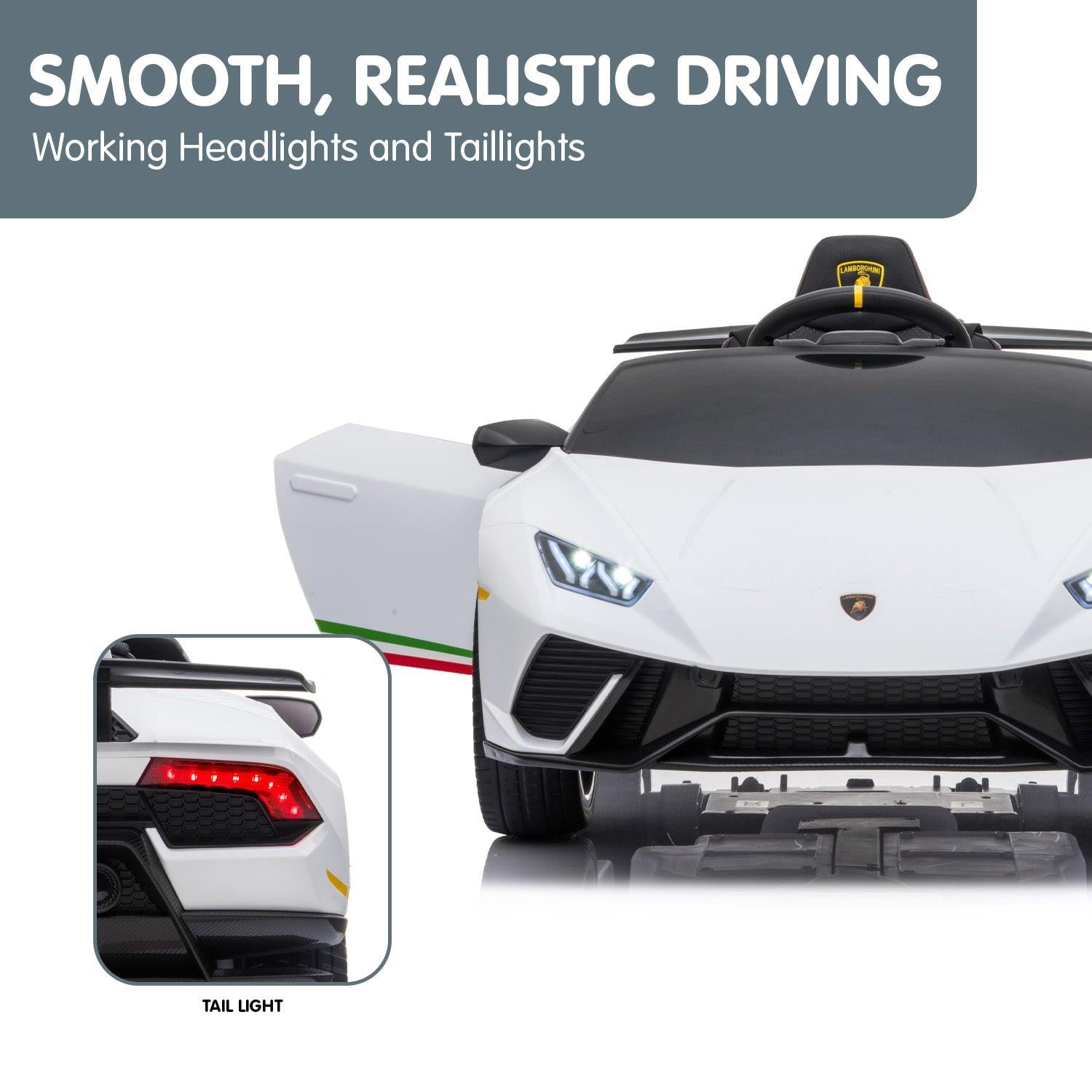 Kahuna Lamborghini Performante Kids Electric Ride On Car Remote Control by Kahuna - White.