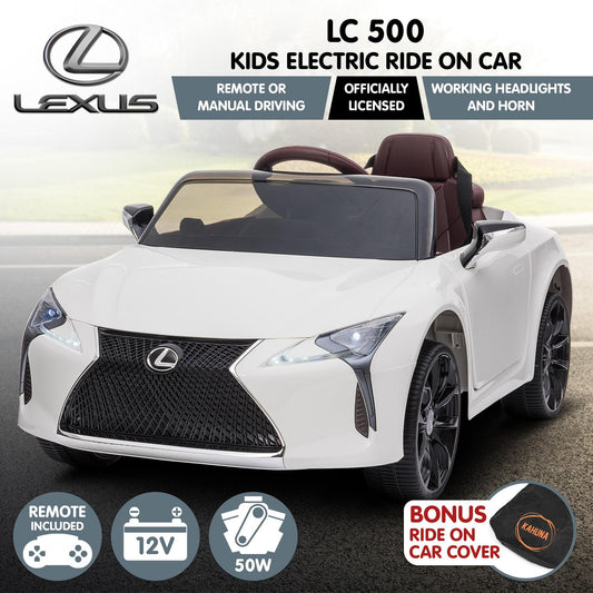 Kahuna Licensed Lexus Lc 500 Kids Electric Ride On Car - White.