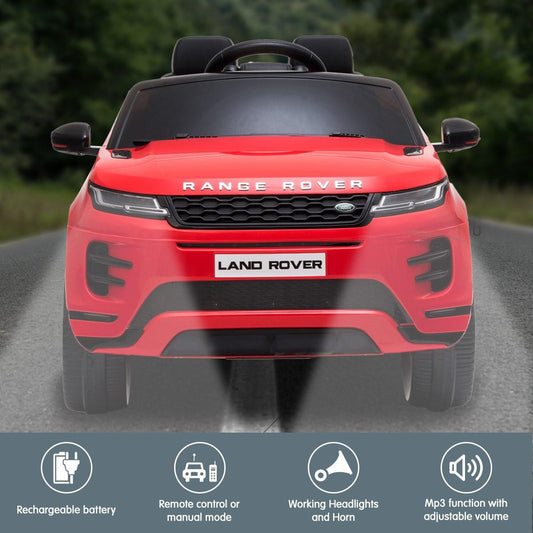 Kahuna Land Rover Licensed Kids Electric Ride On Car Remote Control - Red.
