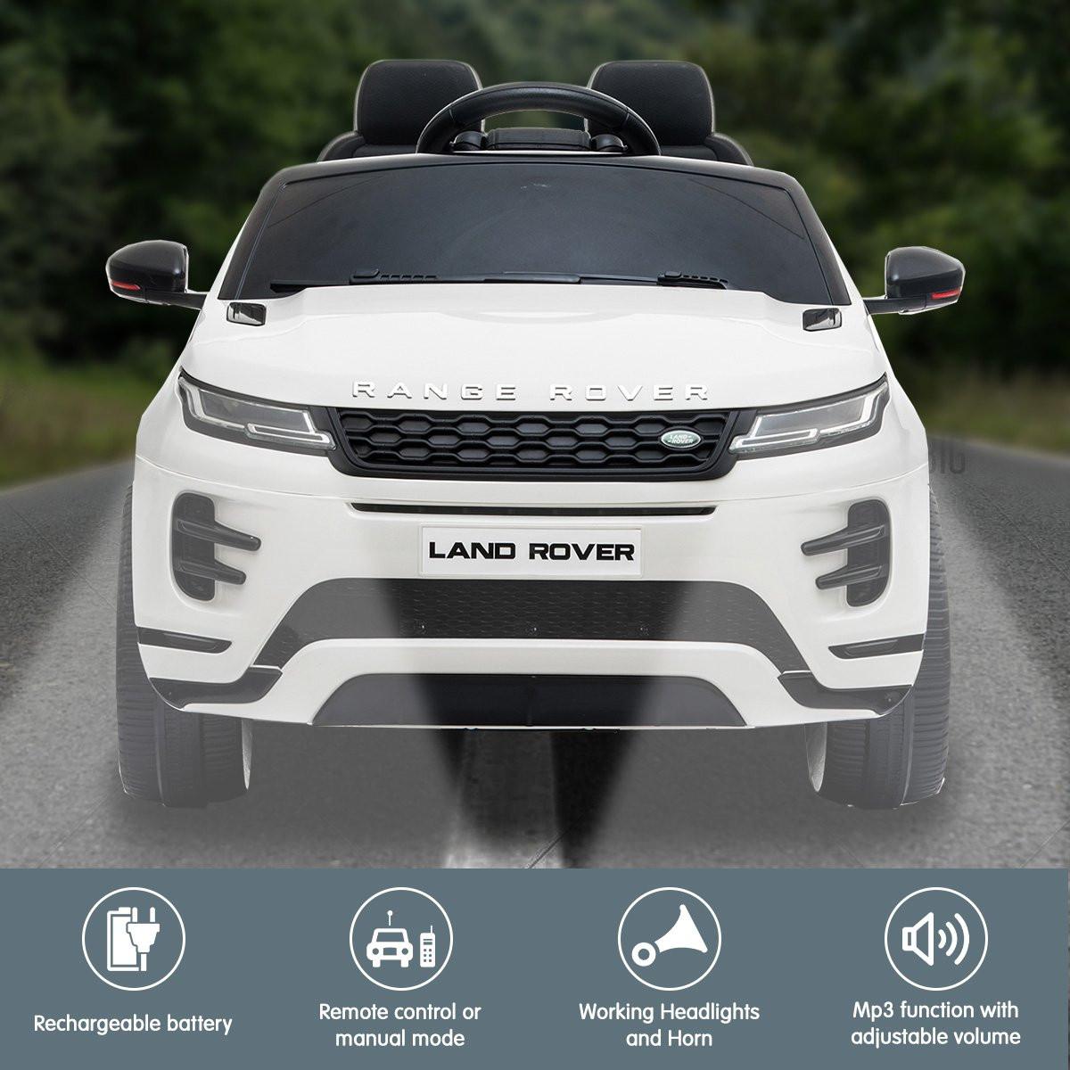 Kahuna Land Rover Licensed Kids Electric Ride On Car Remote Control - White.