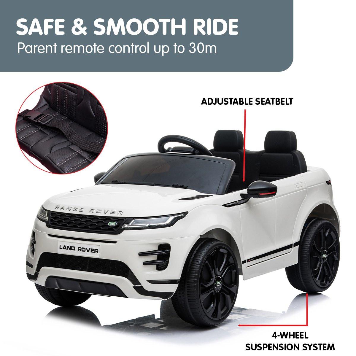 Kahuna Land Rover Licensed Kids Electric Ride On Car Remote Control - White.