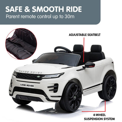 Kahuna Land Rover Licensed Kids Electric Ride On Car Remote Control - White.