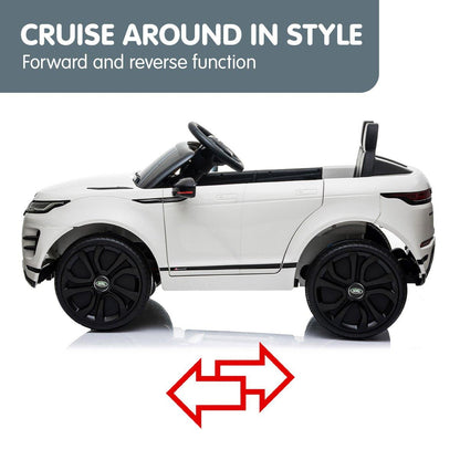 Kahuna Land Rover Licensed Kids Electric Ride On Car Remote Control - White.