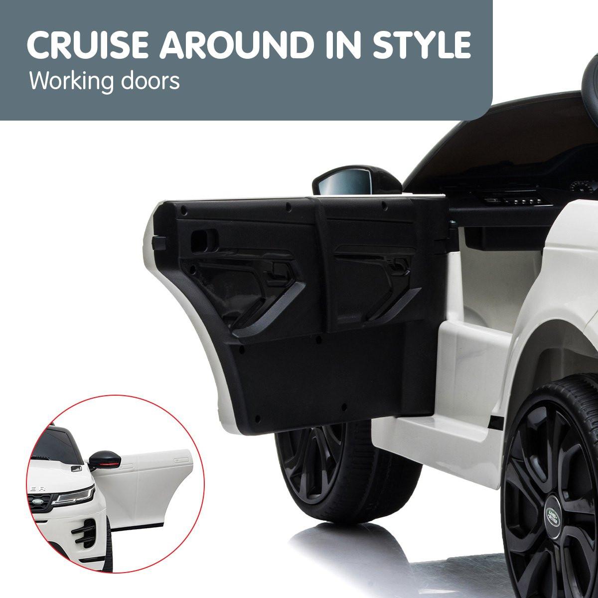 Kahuna Land Rover Licensed Kids Electric Ride On Car Remote Control - White.